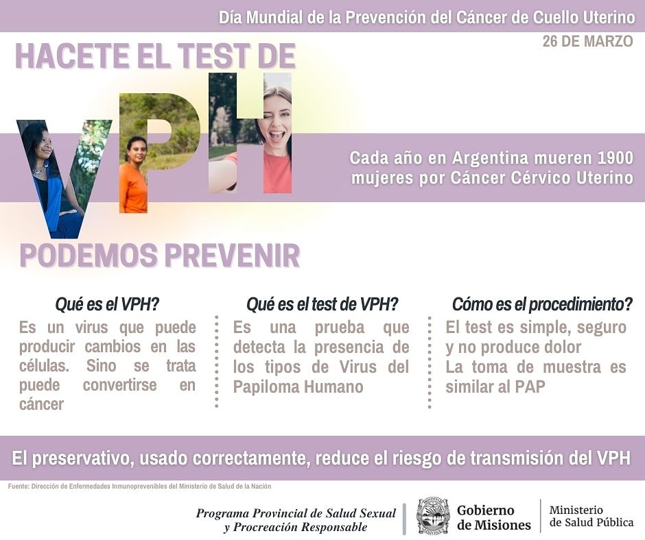 ESIMisiones's tweet photo. La prevención y diagnóstico temprano de la infección por el Virus del Papiloma Humano es parte del cuidado del cuerpo y de la salud. Algunos tipos de VPH producen cáncer de cuello uterino.
.
.
.
Hacete el test. https://t.co/1kWAl2ddKg