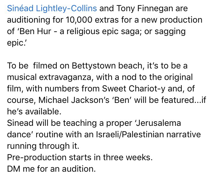 FestProductions's tweet image. Message on Facebook for audition facebook.com/tony.finnegan.… 🎬 #bettystown #film