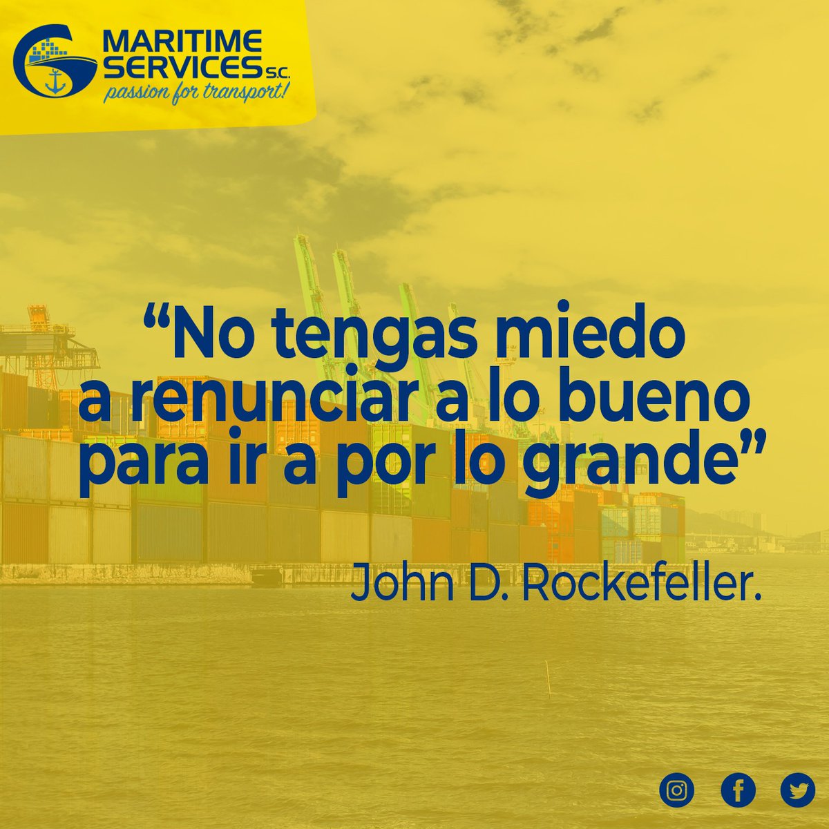 Ni tengas miedo de ir por lo grande, los grandes retos traen grandes recompensas. 😁🚢

Actitud Maritime
#motivationalquotes #motivacion #motivacionpersonal #viernes #cambiaelmundo #buenasacciones