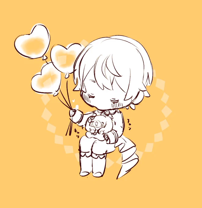司くんのお膝にのってご満悦のうさぬいちゃん 
