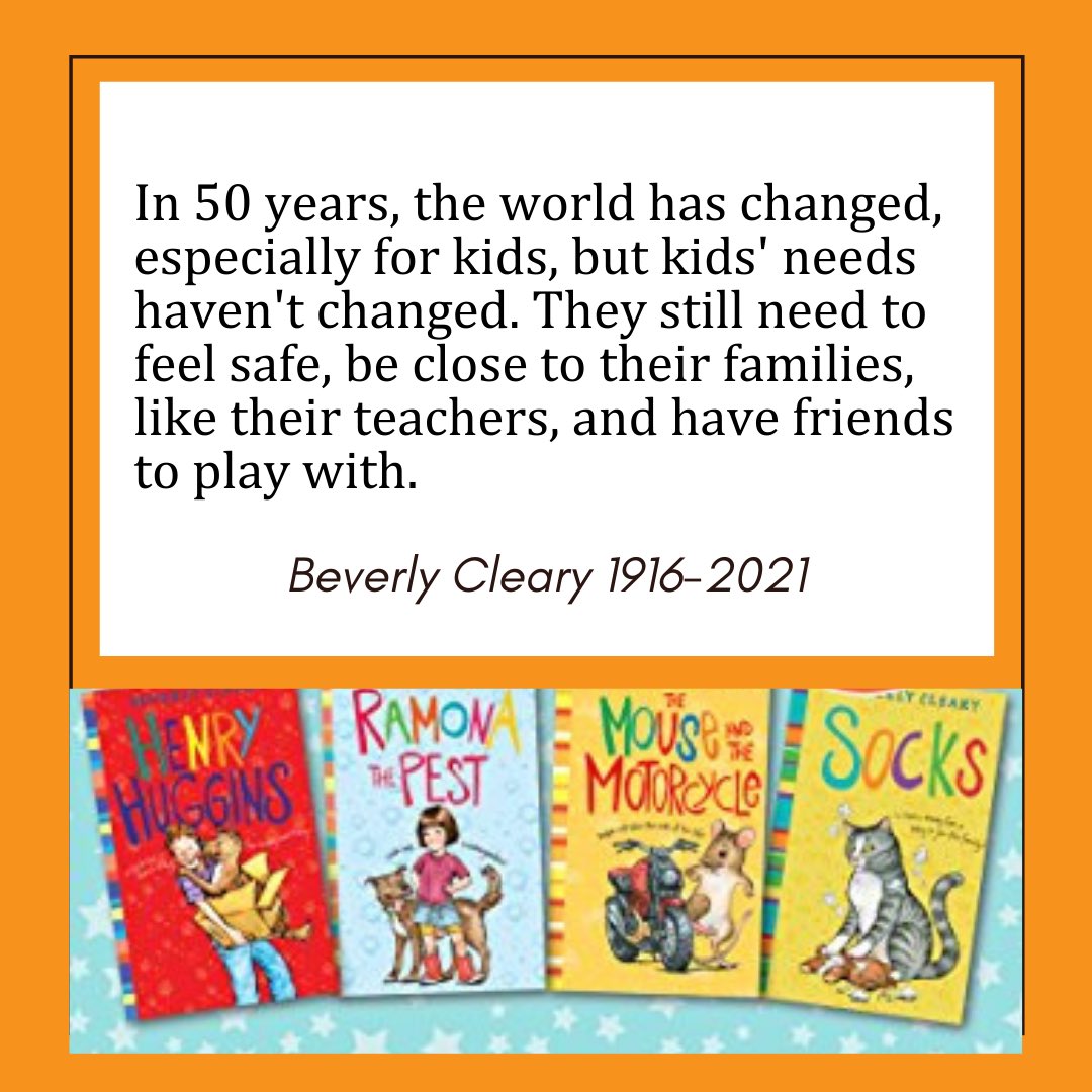 RIP Beverly Cleary. She touched the lives of many.