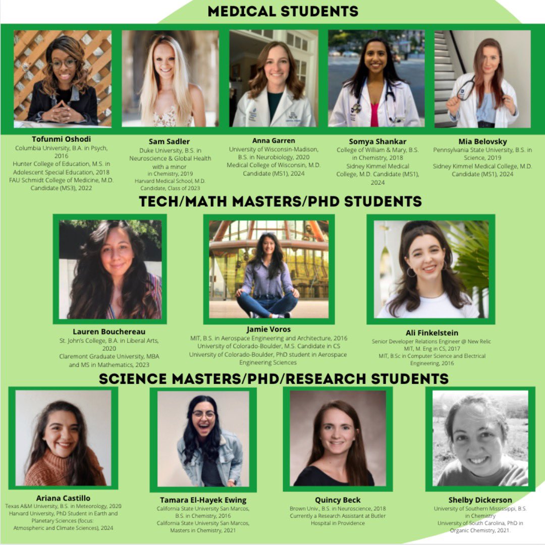 STEMPotential's tweet image. We are super excited for the career professionals to speak tomorrow! On Sunday, 3/28, we will have several panels of students. Here are their bios!! See you at the event!! #stempotential #WomensHistoryMonth
