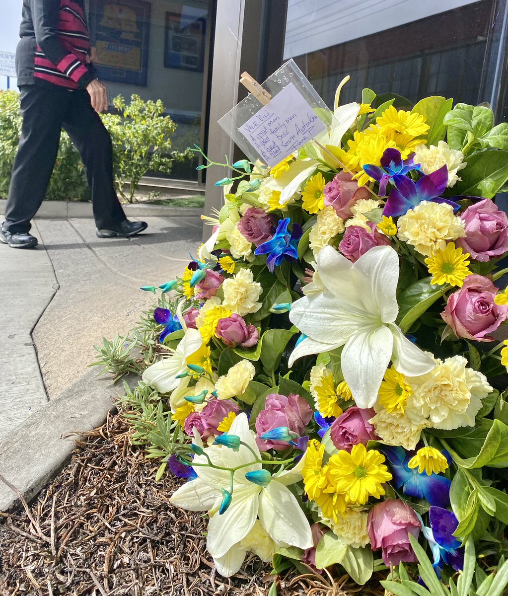 G_Westgarth's tweet image. Flags at half-mast outside Vili’s factory &amp;amp; cafe at Mile End South. The legendary pie maker passed away at the age of 72 last night. 

Vili Milisits is being remembered as a great South Aussie, a larger than life character &amp;amp; an inspiration.

#ValeVili @9NewsAdel