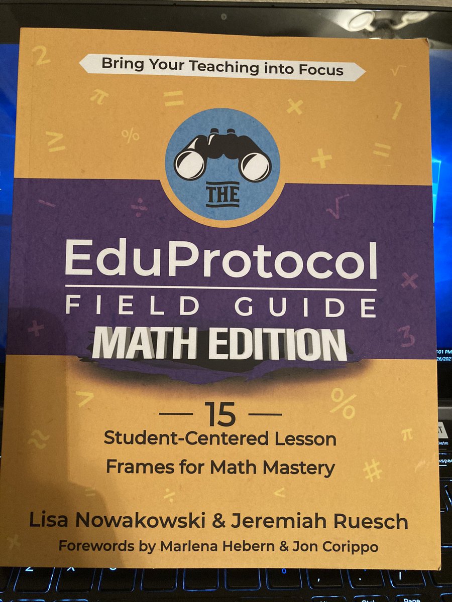 raultrejojr_1's tweet image. Intirgued to learn more after hearing @mathkaveli and @NowaTechie at #SpringCUE21...Got my copy of #EDUProtocol #mathedition!