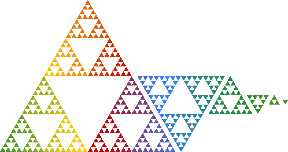 ThunderheadG's tweet photo. Today on #theAbysmalCalendar

Just figured how to arrange the days of the year in an annual fractal. 
If each day is a triangle, and shaded to place it in the year (green = Spring, yellow = Summer, red = Autumn, blue = Winter)

#RethinkingTime #TimeIsArt #CalendarReform https://t.co/2LUenIXfqJ