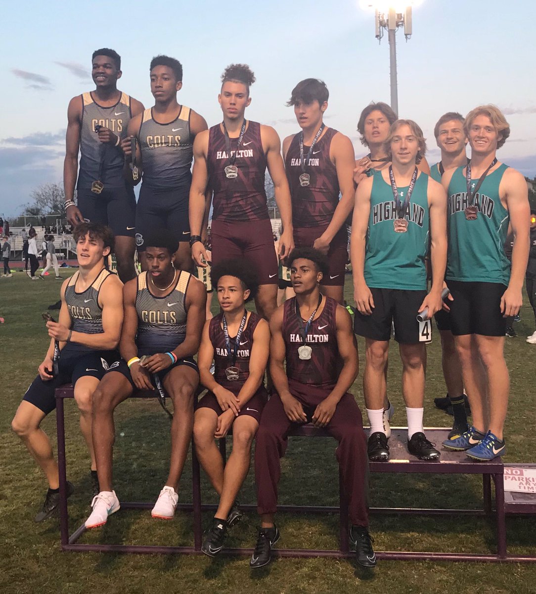 Casteel Men win the 4x100 and PR with a 42.5!