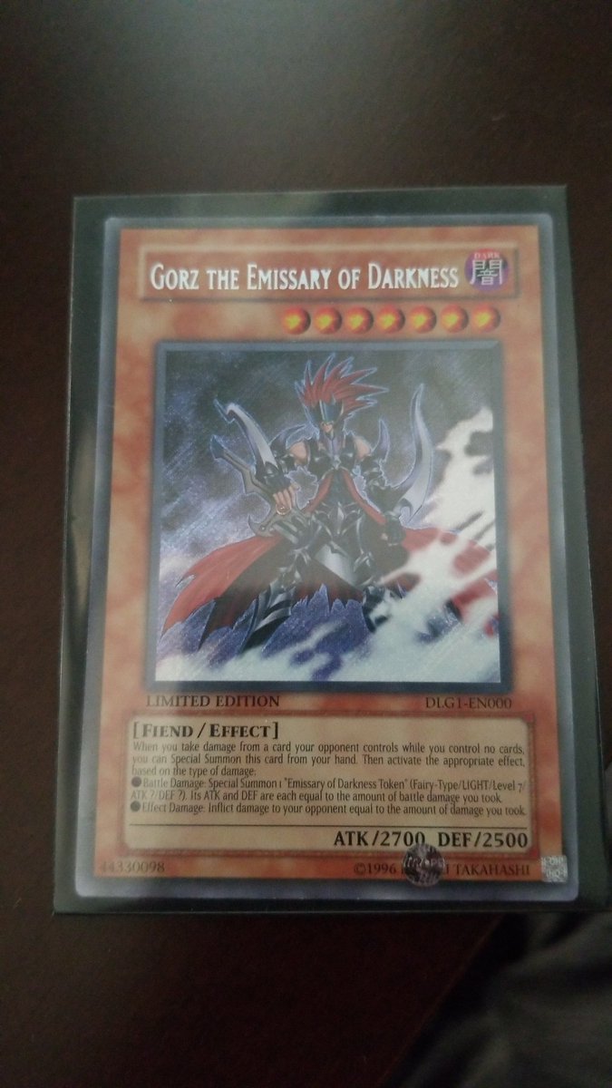 Tautkibblez's tweet photo. @YuGiOh_TCG Thanks to Gorz I've survived and won many duels never considered trading it, it will remain one of my few treasured cards #sweepstakes #YGOMahad https://t.co/XplGPD4Jze