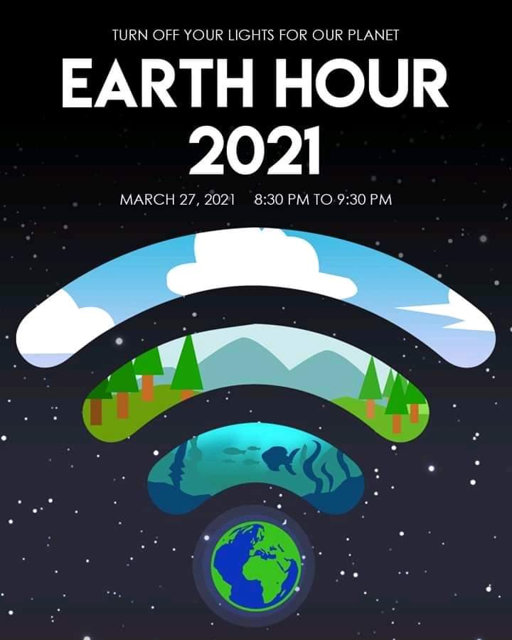 OfficialEarth_'s tweet photo. Switch off your lights for an hour on Saturday, March 27, 2021 at 8:30 pm your local time. It's Earth Hour. Let us all give Mother Earth a break!

#EarthHour2021 #HomePlanetEarth https://t.co/OKvdhTLrrw