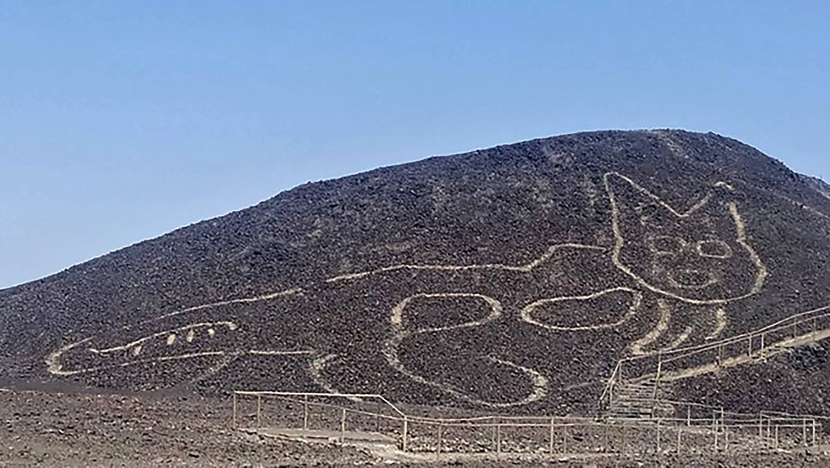 Next up, another site I've been fascinated by for years. The Nazca Lines in southern Peru! They're lines that were originally created between 500 BCE and 500 CE. Most of the lines run straight with a few other shapes. The lines were listed as a UNESCO World Heritage site in 1994.