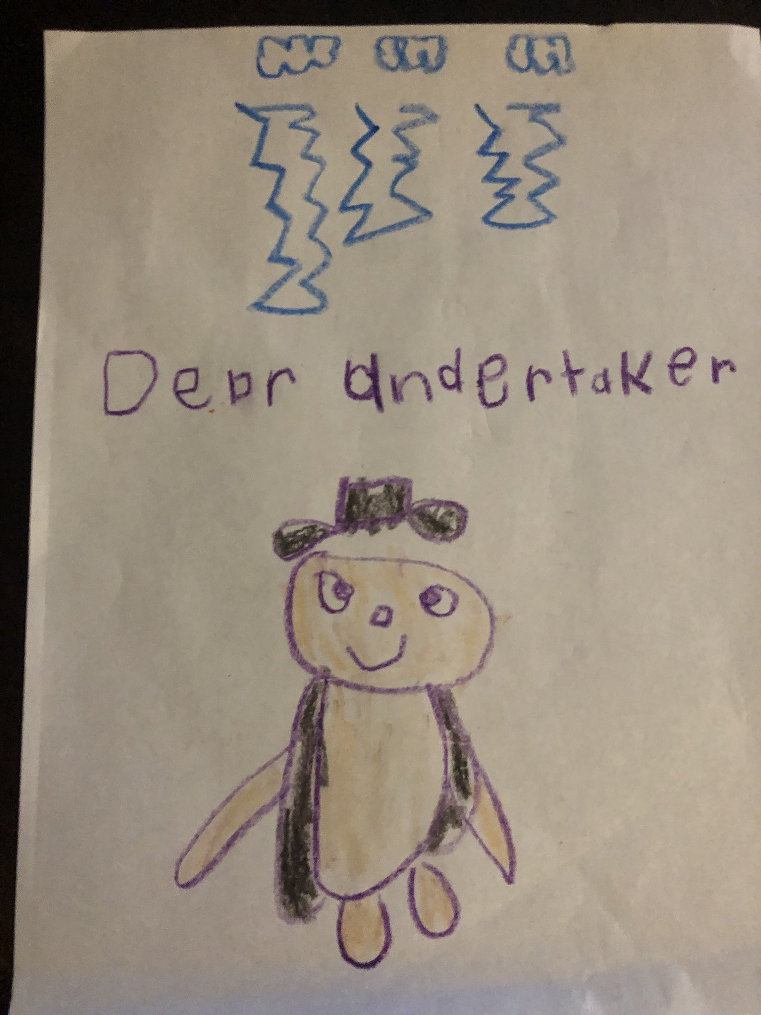 I know it s late but happy birthday From my 5 year old son. 