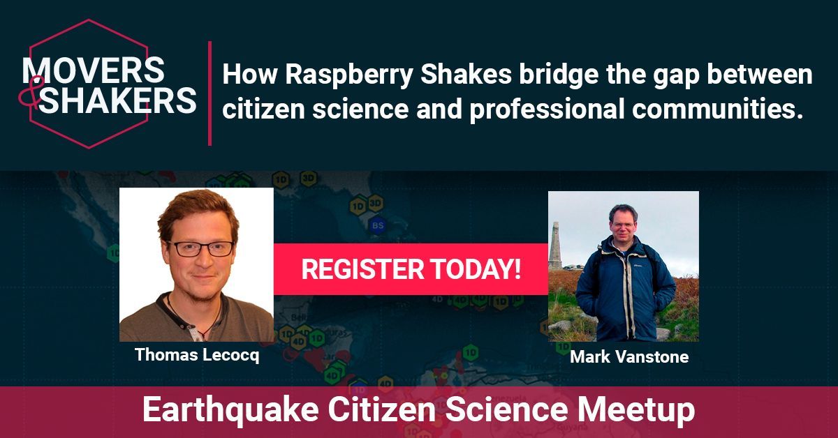 raspishake's tweet photo. On April 8th @ 11am PT/2pm ET/6pm UTC/8pm CEST/9pm MSK/3am JST/4am AEST/6am NZST
Our #ShakeMeetup will host @ScienceMagazine featured authors @seismotom & @wmvanstone, describing how #RaspberryShake is connecting #CitizenScience & professionals! ➡️ https://t.co/2VDviR3IjO https://t.co/8kdbWcgmKw