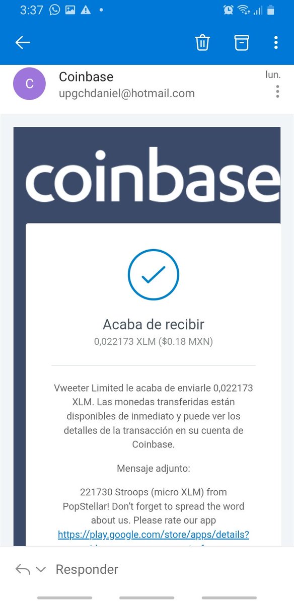 tallerdecomputo's tweet photo. 💥Nuevo pago de #PopStellar 💥

🎰 Ganas #crypto jugando
🤑 0.022173 XLM
👨‍💻 Pagos instantáneos a coinbase
💰 Ganas en #XLM
📲 Aplicación fácil de usar

+Info: https://t.co/lFWJIPfpwv https://t.co/yIv1K1GDfQ