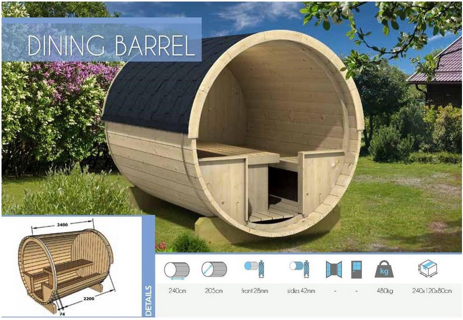 earth_dome's tweet photo. 『DINING BARREL』
自然のなかで食事をしたり、ティータイムや、のんびりと読書も良さそうです。

詳しくは下記URLよりご覧ください。
https://t.co/8QkTAo8ZYw
https://t.co/SCbZrUSdev

#ドーム #アイデア #楽しむ  #演出 #空間 #自由 #生活 #デザイン #タイニーハウス #小屋 #キャンプ #森 #食事 https://t.co/j8CRYfHcmU