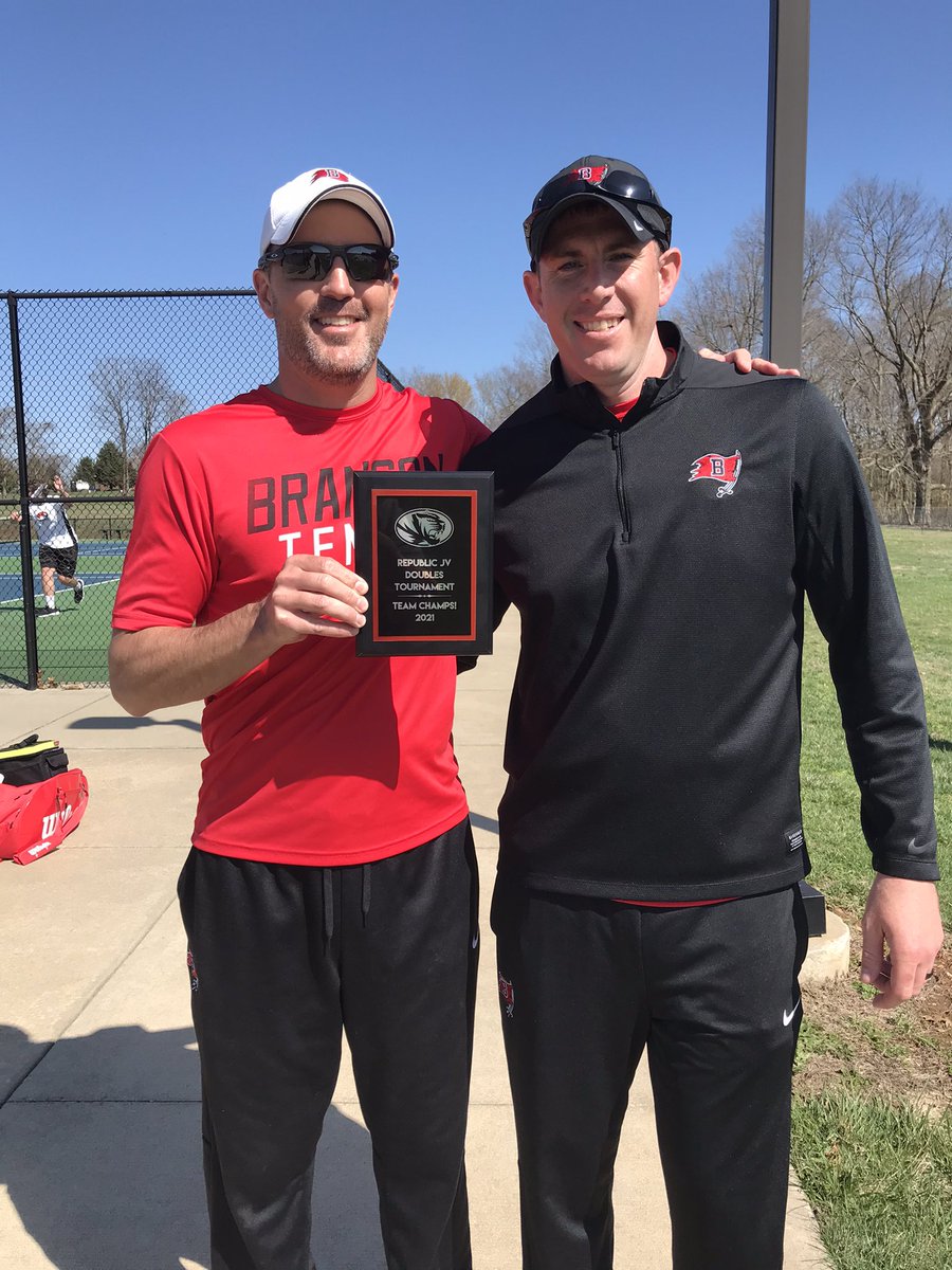 Congrats <a href="/BHSPirateTennis/">Branson Tennis</a> on the victory at the Republic JV invitational! Elijah and Diego: 1st place flight 3, Josh and Jake 2nd place flight 1, Gavin and Chase: 3rd place flight 2, Andrew and Alvin: 3rd place flight 3. Thank you Republic for hosting! <a href="/BHSPirateSports/">BHS Pirates Sports</a> #vamos