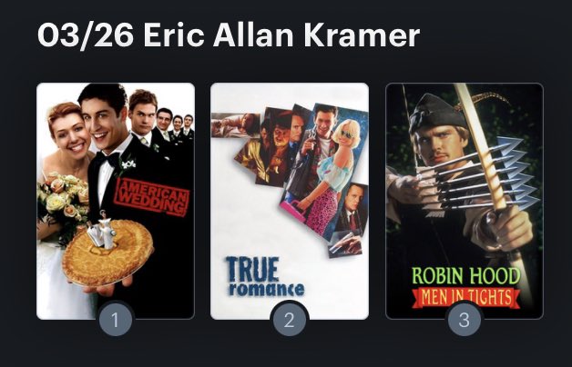 Hoy cumple años Eric Allan Kramer (59) Happy birthday ! Aquí mi miniRanking: 