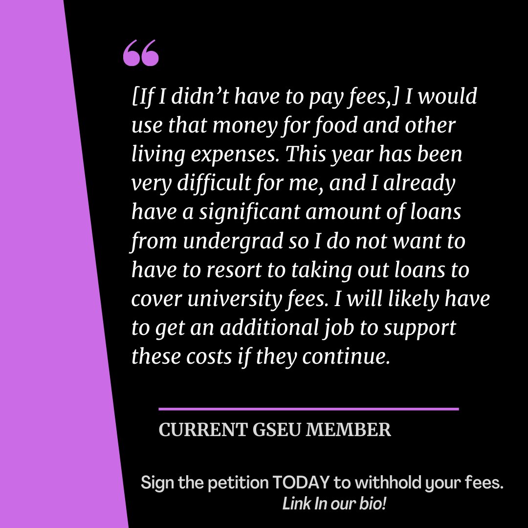 UAlbanyGSEU's tweet photo. Graduate workers @ualbany @suny want to abolish fees to "use that money for food and other living expenses." Are we asking too much? @MikeChristakis @td_foreman #SUNYWorks! We stand with @CWADistrict1 @GSEU_SBU @GSEUatUB Let's stop #WageTheft! https://t.co/e0V0BONeBA