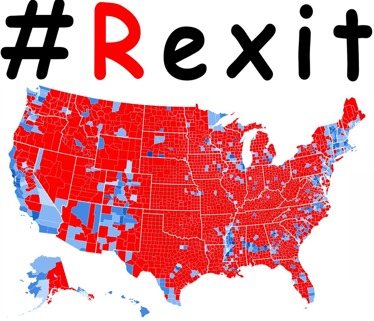 DJcalligraphy's tweet image. Who would support #Rexit? 
Red County Succession
It&apos;s clear that the left is only going to keep getting crazier &amp;amp; crazier. We own 80+% of the land in the US. We should just get out. The left can continue f***ing up the leftover sh*thole counties, while we do it right.