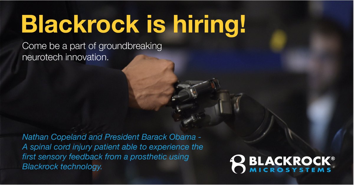 BlackrockNeuro_'s tweet photo. We're looking for a Clean Room Manager who wants to be part of a team who's manufacturing technology that's restoring function and changing lives. Apply NOW ➞ https://t.co/GdMzy3CfCY
#neuroscience #manufacturingtechnology #WalkAgain #MoveAgain #HearAgain #SeeAgain https://t.co/70YeFBJYwi