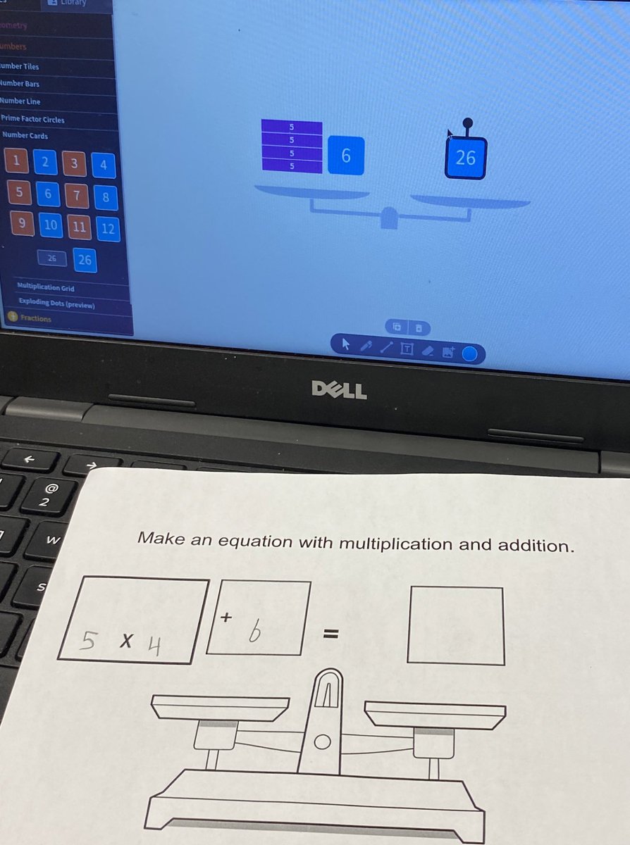 janjanrhude's tweet image. All my grade 4s had great success today creating their own equations with multiple operations using @MathigonOrg today!  Great visualization tool!  #tldsblearns #tldsbmath