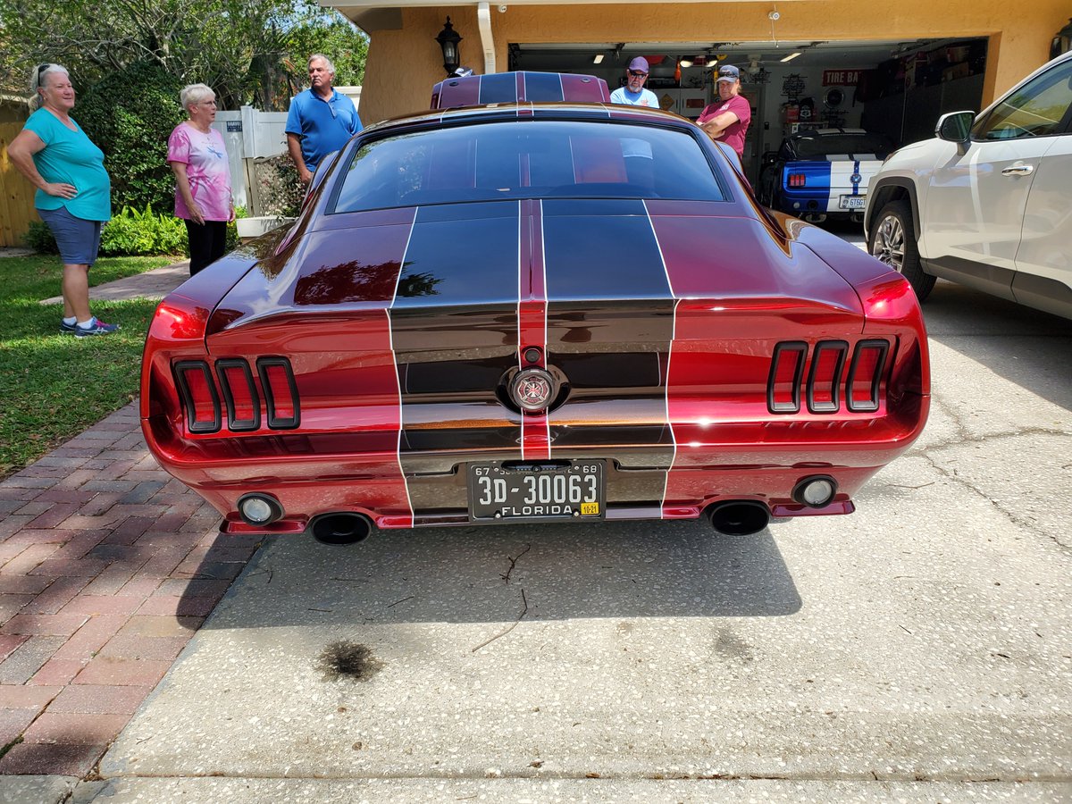 DrChrisR's tweet photo. Took delivery today of the '67 Fastback from the BEST custom car builder EVER! It's been a long 2 year build! This car is a rolling piece of art work. He themed the car as a tribute to my 33 year career with Fire-Rescue. THANK YOU STEVE!!!!! πΊπΈπΊπΈπΊπΈπ
#Shinescustoms
#Ford https://t.co/sL4lbaGAXf