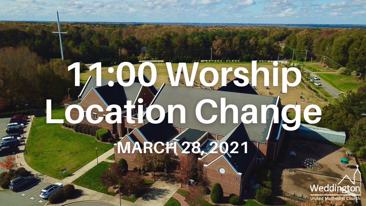 WeddingtonUMC's tweet photo. Due to the inclement weather forecast, the 11:00 a.m. worship service on Palm Sunday, March 28 will be held inside the Family Life Center. We ask that you please register your attendance for this indoor service: https://t.co/QoQTY855sx #WeddingtonUMC https://t.co/kc0dKROr47