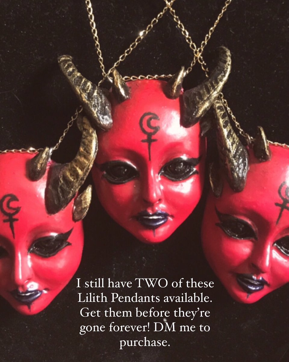 dollfacesbykfx's tweet photo. I still have TWO of these Lilith Pendants available. Get them before they’re gone! DM me to purchase. https://t.co/naawSX5sPF