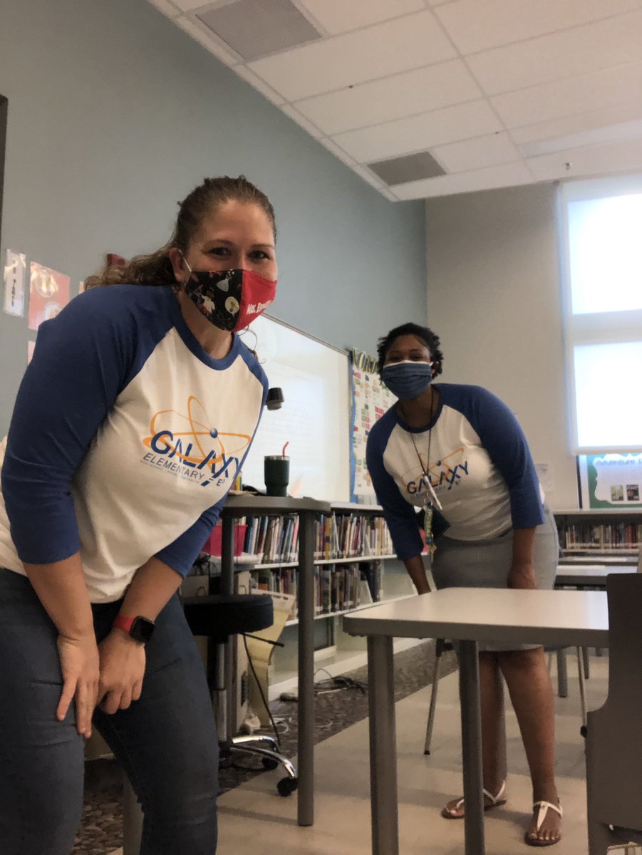 CoralSunsetAP's tweet photo. Ms. Brown and I working with our 4th and 5th grade writing babies and getting them FSA ready @GalaxyE3Elem @BWhite_91 @coi_lazier @RootsAndWingsFL #allhandsondeck #writingcrew #smallgroups #conferencing #matchingshirts https://t.co/W2gc0bgf8n
