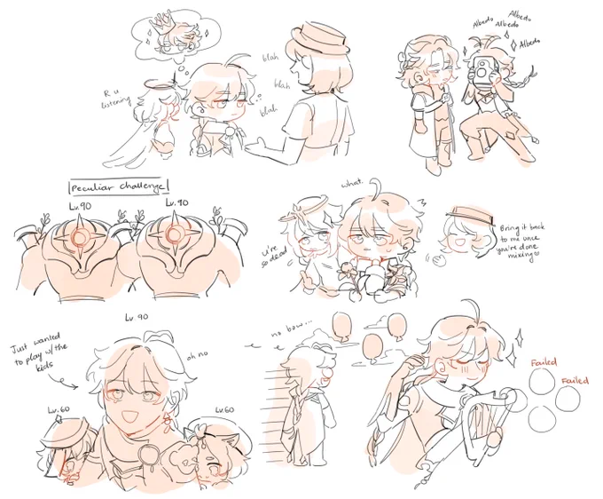 (doodle) windblume festival vs my stupidity 