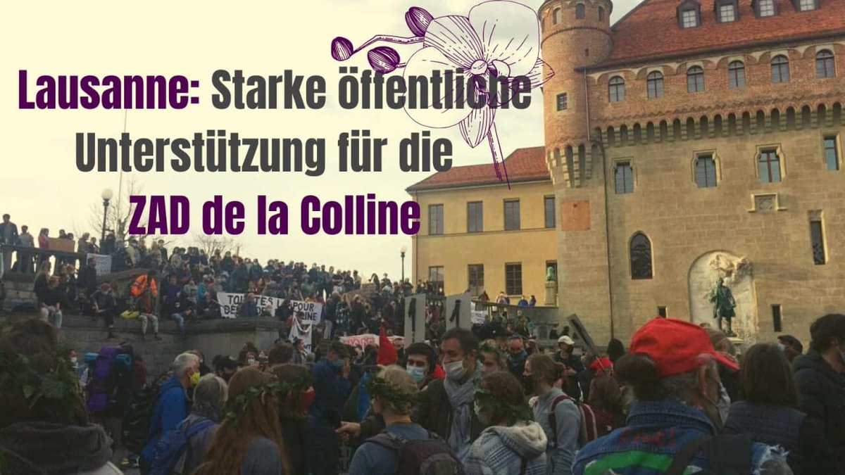 1500 Menschen protestierten heute in Lausanne gegen die Zerstörung des Mormont-Hügels durch den Zementmulti Lafarge-Holcim!

Die <a href="/zadelacolline/">ZAD de la colline</a> ist ab Ende März akut räumungsgefärdet. Die Aktivist*innen brauchen jetzt eure Unterstützung!  #ZadPartout #OrchidéesvsBetonArmé