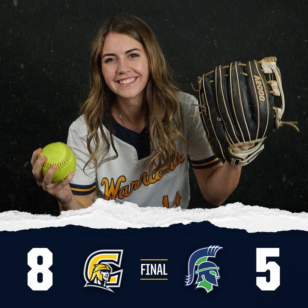 CorbanAthletics's tweet photo. DUBS 🙌🥎

@krazykiah collects three hits and FIVE RBIs (not a typo) to help @corbansoftball to an 8️⃣-5️⃣ win in the series opener 👊

#WeAreCorban https://t.co/uVNPxUoZE1