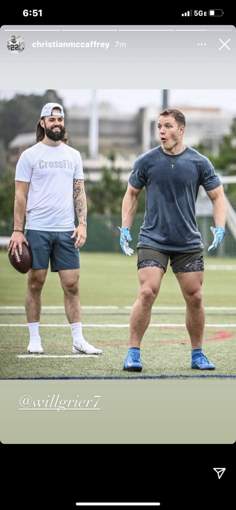 In other news, Christian McCaffrey appears to somehow be getting bigger