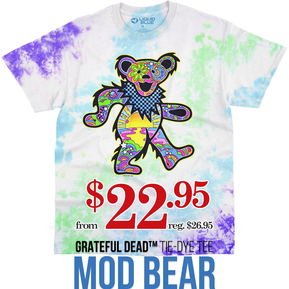 liquidbluetees's tweet photo. Mod Bear NEW Tie-Dye $4 OFF - https://t.co/eoIriZ3FqL - Grateful Dead™ Lunar Dead & Mod Bear Tie Dyes On-Sale Sizes S-6XL #gratefuldead #dancinbear #gdbears #deadandcompany #hippie #deadhead https://t.co/0hbntHnzAa