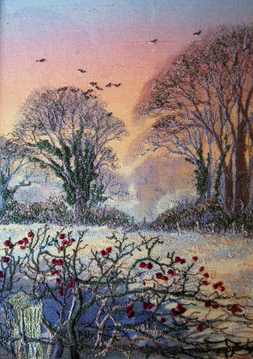 EmbroideredColl's tweet photo. #marchmeetthemaker2021 prompt is FAVOURITES My customers current popular choice are my snowy white #Hares #embroidered #lavenderbags the other is my own, now a vintage item as I can no longer make these #threadpaintings (long story) 'Hedgethorn' #SmallBizFridayUK #tbch #Creative https://t.co/447IxgloIN