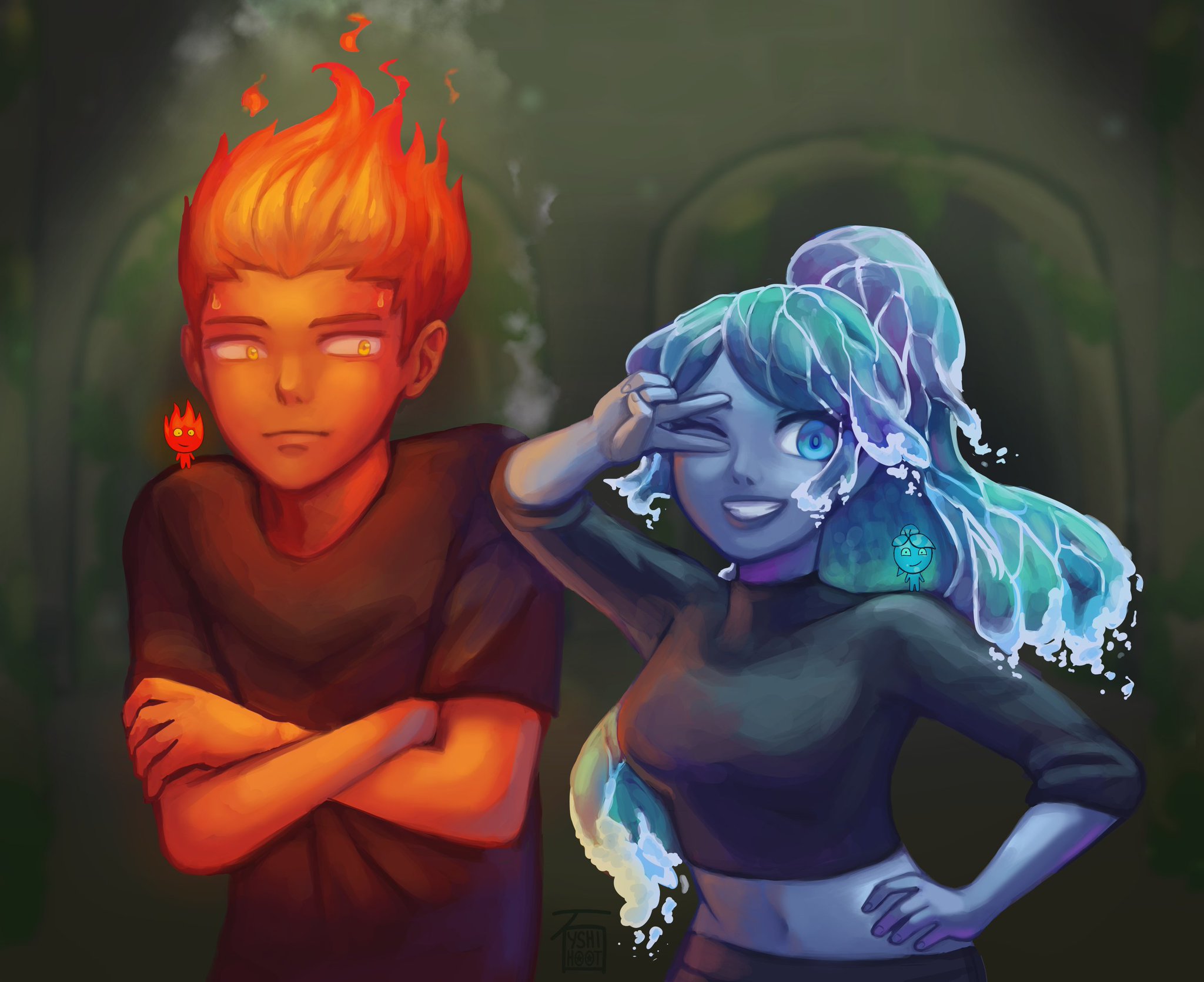 Fireboy and Watergirl Fanart by ShenMiao on DeviantArt