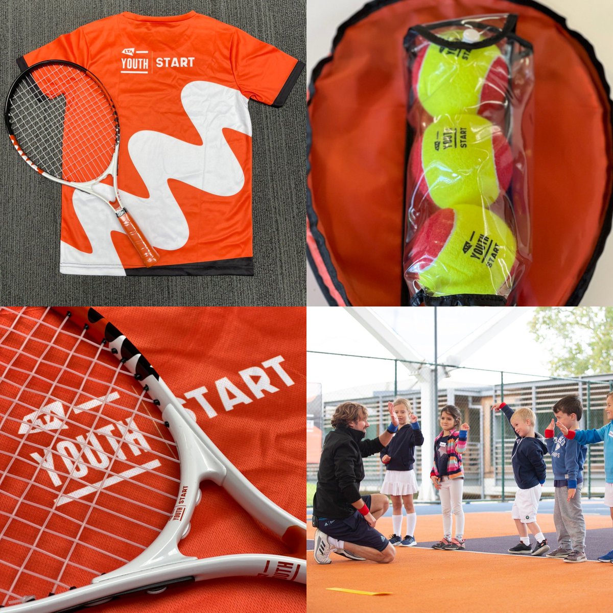 Know any kids aged 4-11 who might want to try #tennis ? 
<a href="/the_LTA/">LTA</a> #LTAYourh START courses:
🎾 6 coaching sessions 
🎾 Racket with 3 balls   
🎾 Branded t-shirt and wristbands  
All for £29.99 +p&amp;p. 
Courses available now!  💙❤️🧡💚💛
lta.org.uk/play-compete/l…