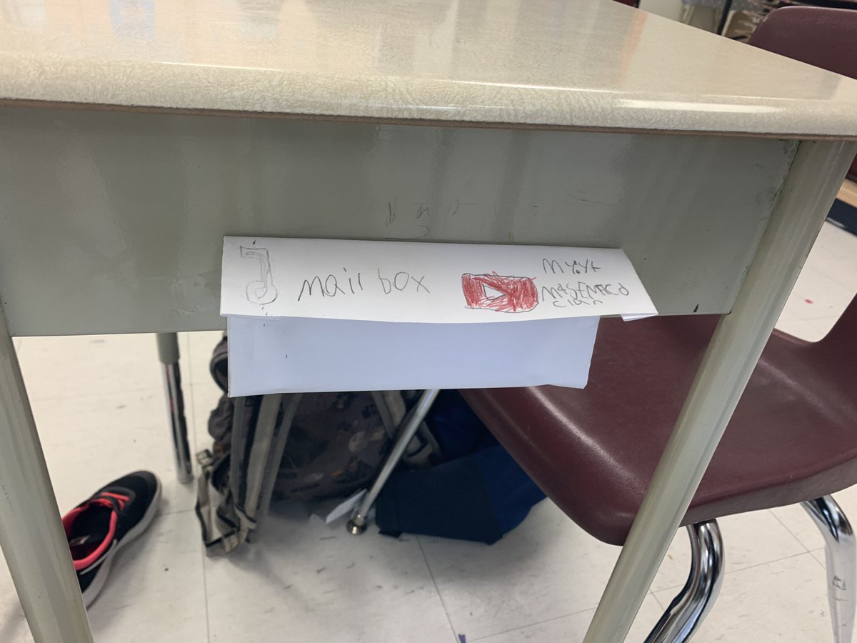 Ms_Italiano's tweet photo. This week we made mailboxes to send each other weekly messages to keep the spirits up #positivity 🥰💌 https://t.co/kF6npdTqTW
