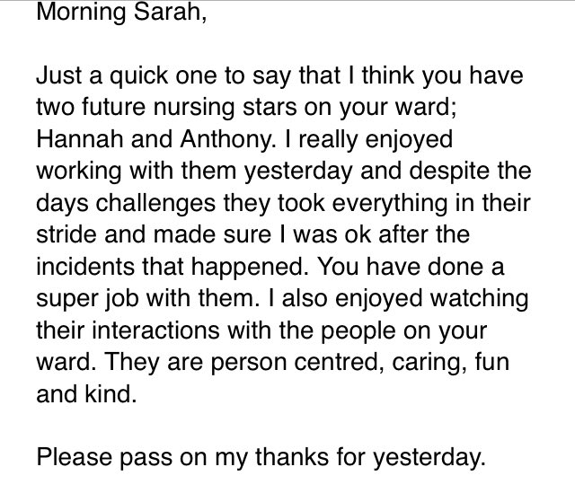 Well done to #teamirwell’s employee’s of the month @HannahOsborne93 and Anthony. Feedback inc  “always listens to patients even when she can’t fix why you’re upset”. Anthony has a “positive attitude, de-escalates and diffuses with ease”, “calms patients and staff” ⭐️ <a href="/GMMH_NHS/">Greater Manchester Mental Health</a>