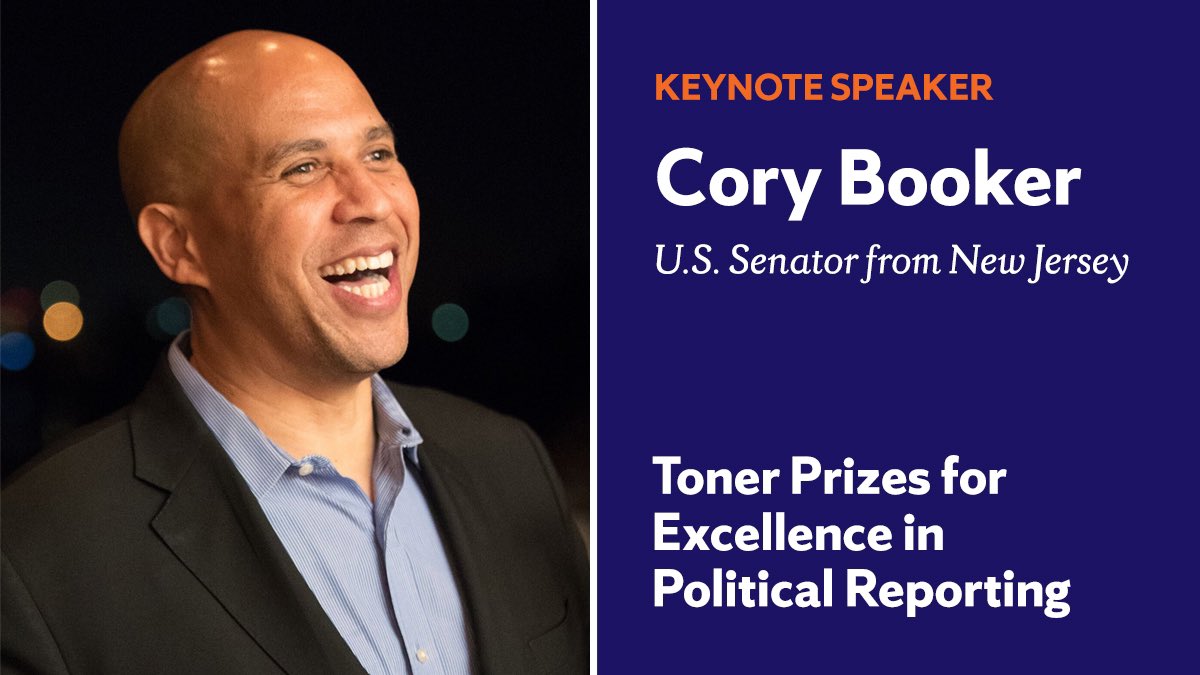 We’re so excited to have @CoryBooker deliver this year’s keynote as we announce the 2021 #TonerPrizes for excellence in national and local political reporting.

Tune in!

youtu.be/R7MwKaq8pMg
