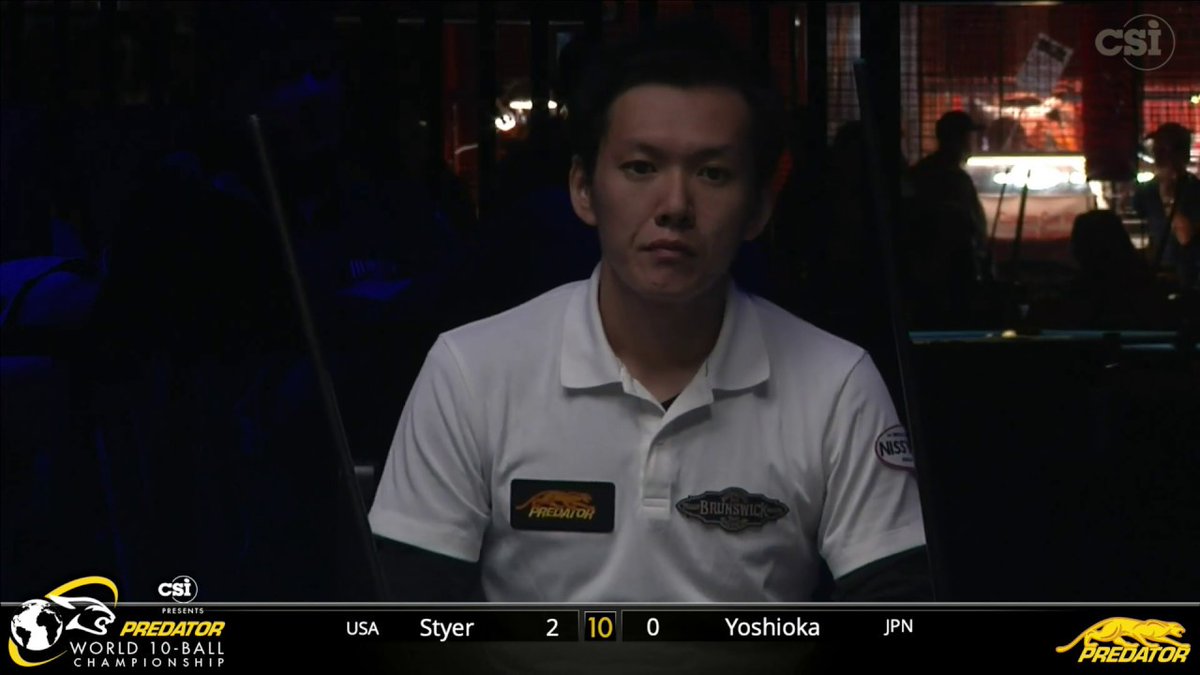 playCSIpool's tweet photo. Tyler Styer vs Masato Yoshioka | 2019 Predator World 10 Ball Championship https://t.co/POewOLQW4k #csipool #cuesports #8ball #league #billiards #sportleague #10ball #9ball #playcsipool https://t.co/nkEqnZxrAK