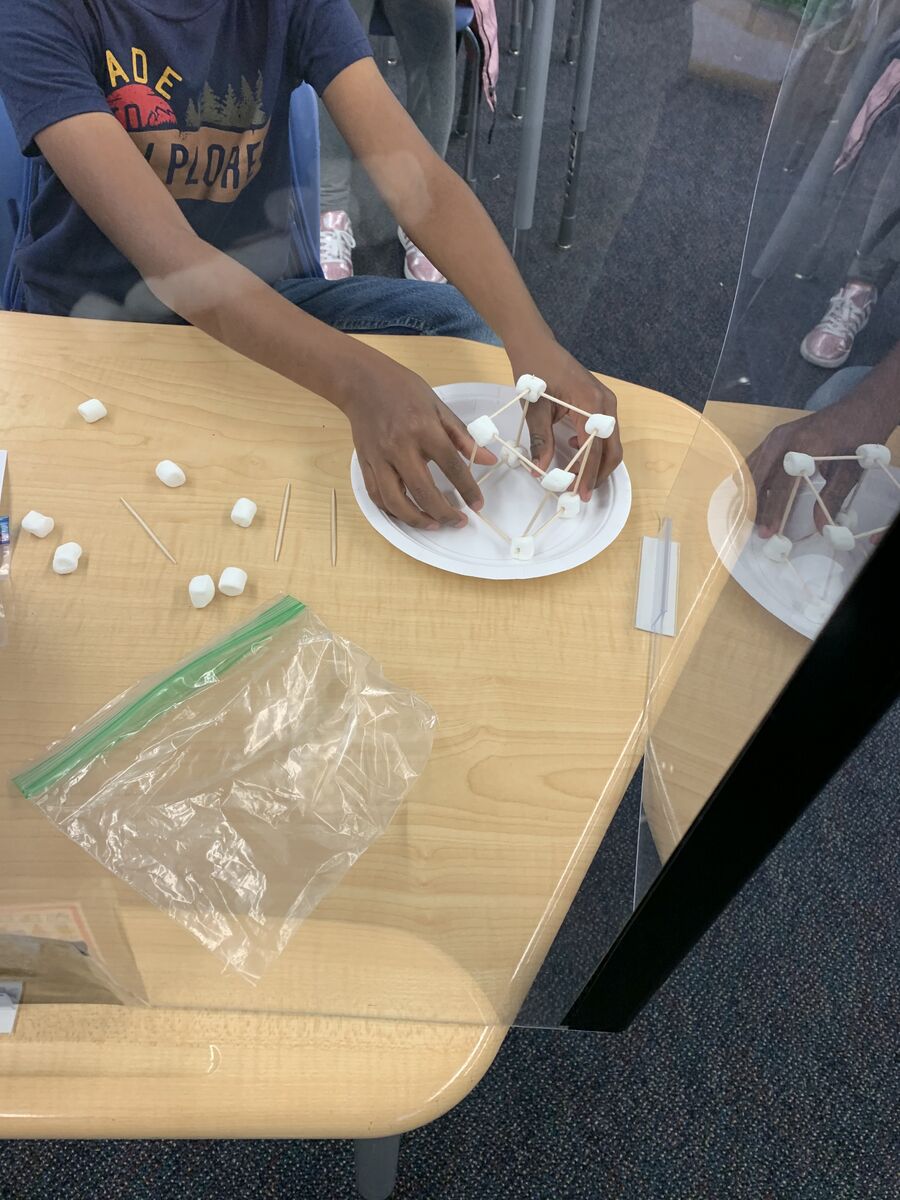 AcademyMonroe's tweet photo. First Grade - Math in Action!!  Today first grade had so much fun creating the shapes they have learned about. Students had to use  Spanish math vocabulary to talk about the shapes. They really pushed themselves to create these shapes! Please enjoy pictures of today's activity. https://t.co/FefEeCUVjU