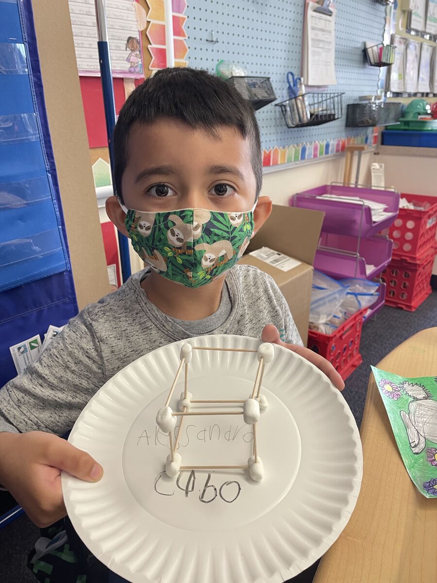 AcademyMonroe's tweet photo. First Grade - Math in Action!!  Today first grade had so much fun creating the shapes they have learned about. Students had to use  Spanish math vocabulary to talk about the shapes. They really pushed themselves to create these shapes! Please enjoy pictures of today's activity. https://t.co/FefEeCUVjU