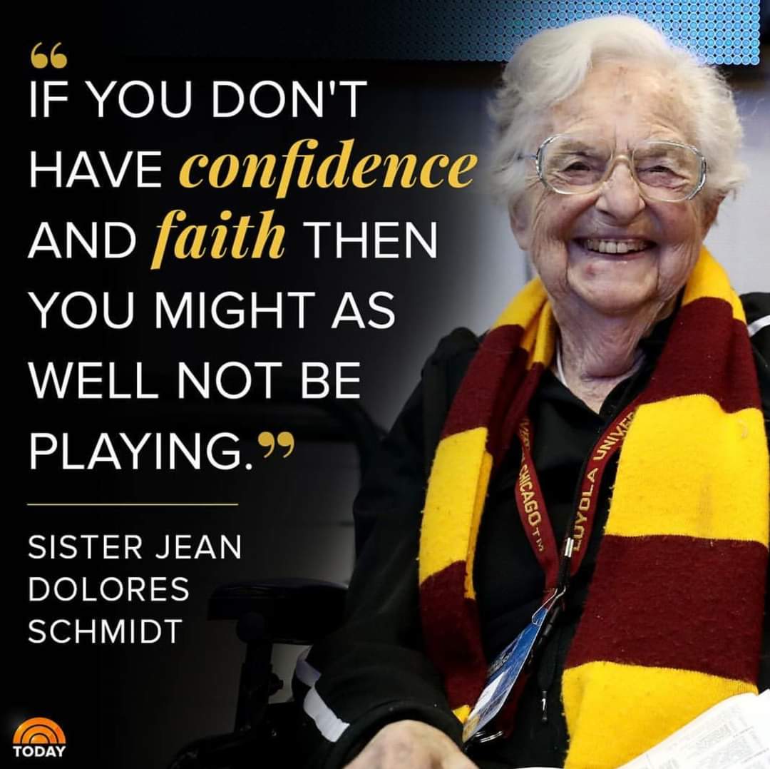 AngelaMLansing's tweet photo. This came up in my Facebook timeline.  Go @MVCHoops Good Luck @RamblersMBB #GoRamblers #SisterJean https://t.co/2LIQGFMf0g