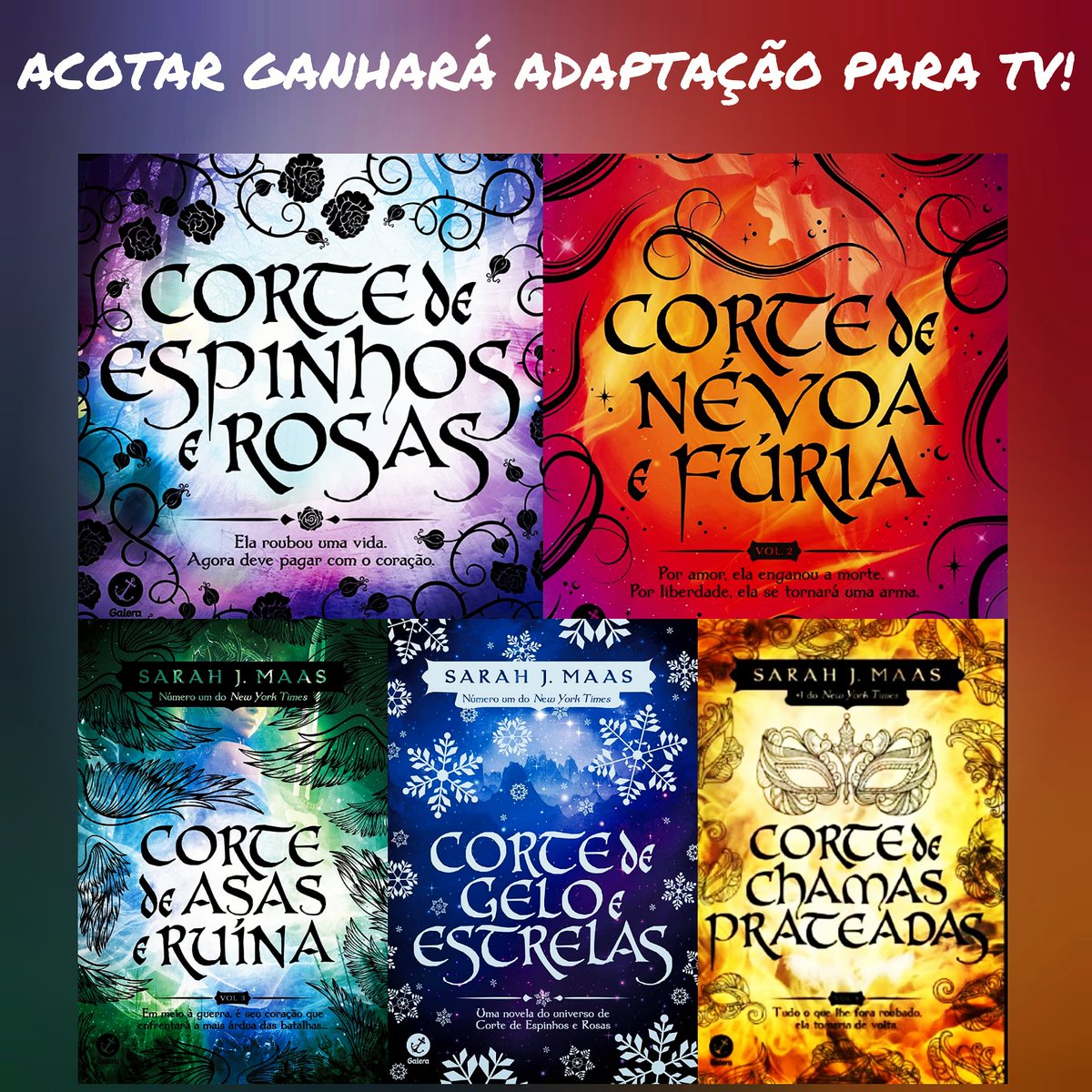 Falandolitera's tweet photo. A  #CorteDeEspinhosERosas, escrita por #SarahJMaas, será adaptada para televisão, pela #Hulu. Segundo as informações liberadas pela autora, ela e o roteirista e produtor Ronald D. Moore (Outlander e Star Trek) estão escrevendo o piloto da série...#acotar https://t.co/jbmepMtRaa https://t.co/4OdFVLyE5X