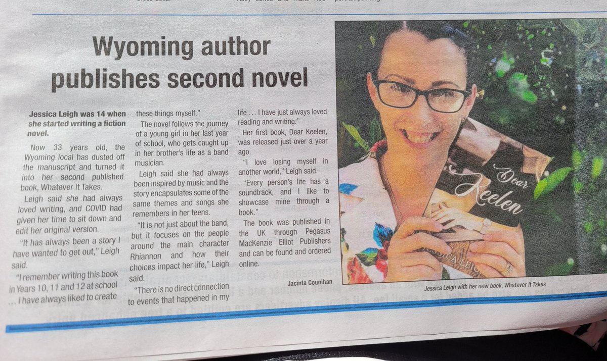Its_Jess_Leigh's tweet photo. Thanks Jacinta Counihan at Coast Community News for taking the time to share Whatever It Takes and Dear Keelen with fellow coasties.
@pegasuspublish
#WhateverItTakes
#booknumbertwo https://t.co/L82tEXXd7z