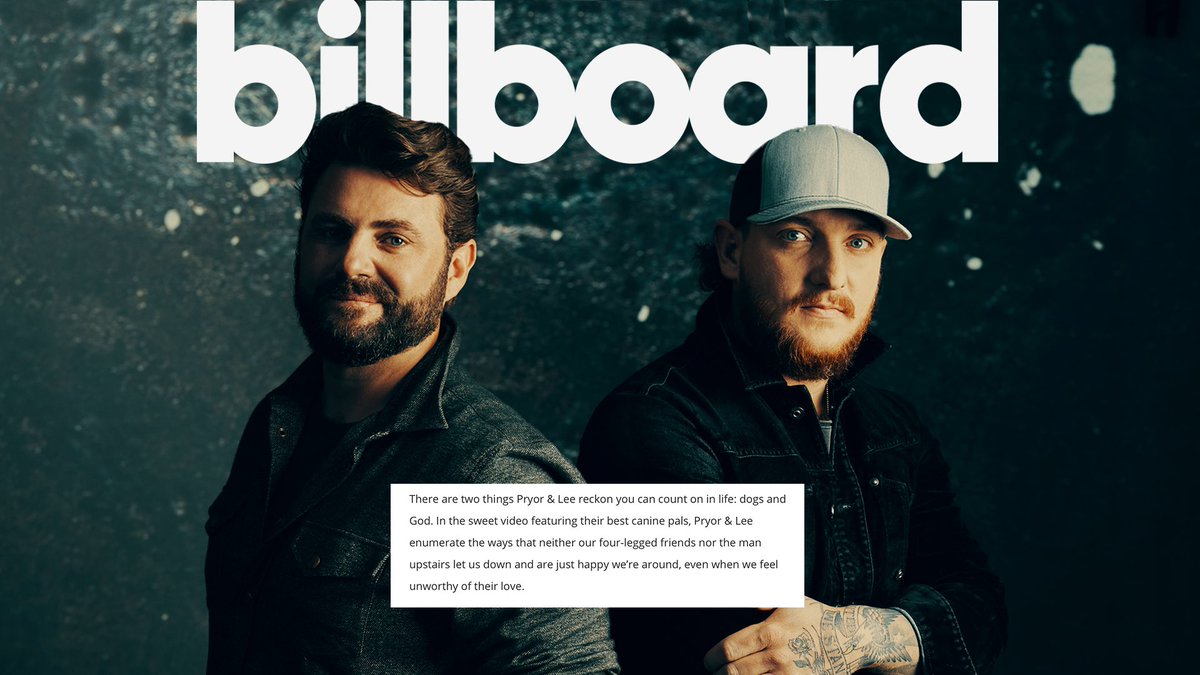 PryorAndLee's tweet photo. This is awesome!!! Thank you @billboard for calling #GoodOlDogsAndGod one of the best new country songs and including it in this week’s First Country article! 🙏🏼 https://t.co/QsmwsyBuU7 https://t.co/OJaWlQI2ZD