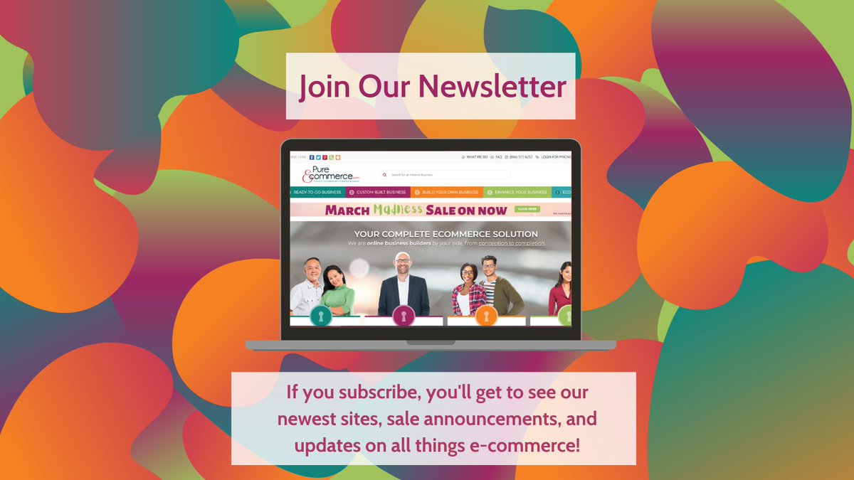 pureecommerce's tweet photo. Get the latest news on e-commerce, see the newest sites for sale and hear about our latest sales!  

Sign up for our newsletter by clicking on this link:
https://t.co/8ElR9XA7cY https://t.co/bjO4Bx25bp