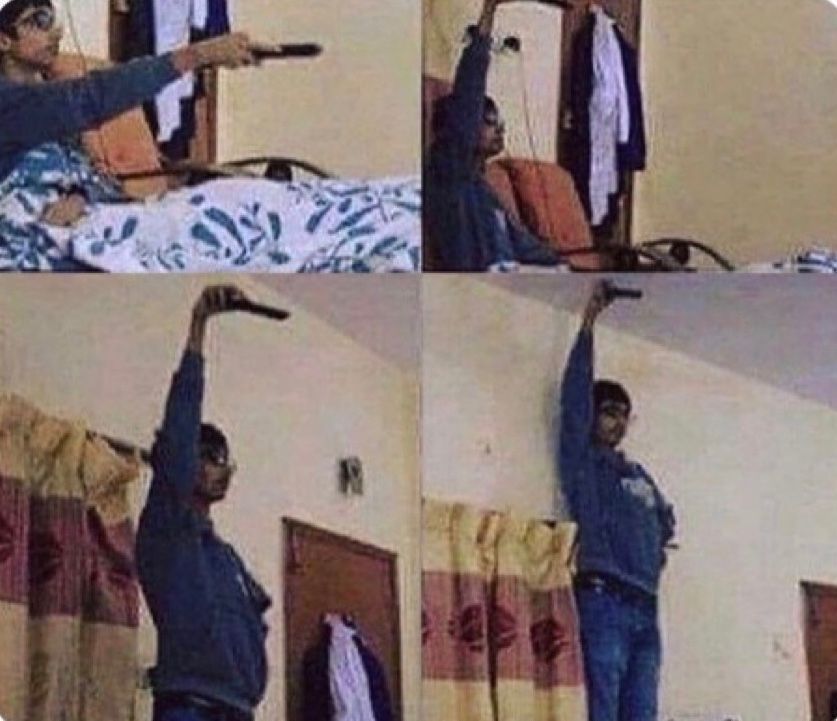 CauseWereGuys's tweet photo. When the remote control isn’t working https://t.co/afhHFo2zZ1