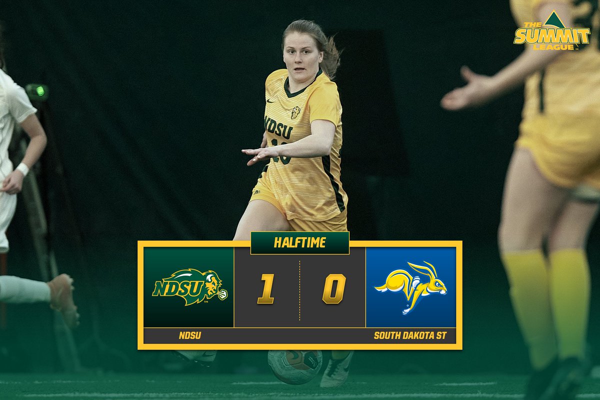 NDSUsoccer's tweet photo. NDSU leads SDSU 1-0 at the half on Danielle Algera's second goal of the year. https://t.co/BuaEziprd7