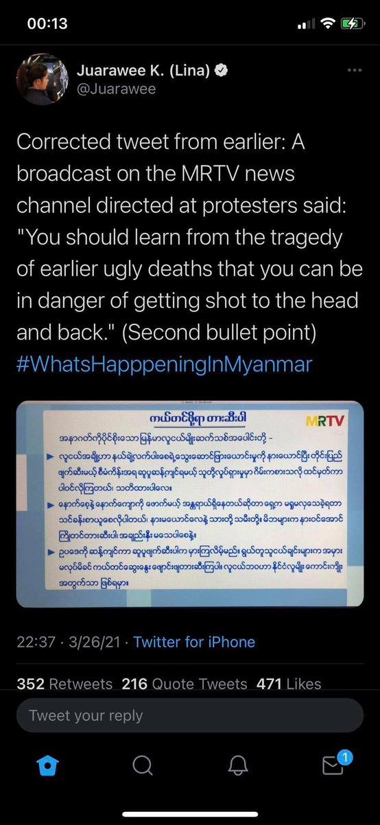 Sandar03803545's tweet photo. THIS IS THE ACKNOWLEDGMENT FOR ICC / ICJ.

JUNTA TERRORIST THREATENED TO SHOOT AND TO KILL  UNARMED PROTESTERS IN THE HEAD OR THE BACK.

#WhatsHappeningInMyanmar
#CrimeAgainstHumanity

https://t.co/gMs2DeY331 https://t.co/8AN3JKAlhY