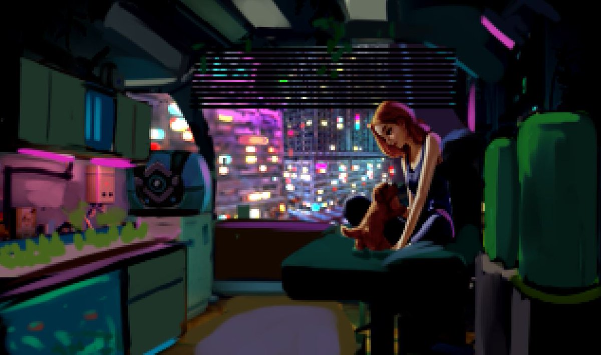 MoonPotsNFT's tweet photo. It will be part of the Crypto Girl story. I am working on a pixel art trailer and it will be gorgeous. Here's a sneak WIP artwork!

#NFT #NFTCommunity #NFTpixelart #nftcollectors  #NFTartist #nftcollector #NFTs https://t.co/igPE2s069w